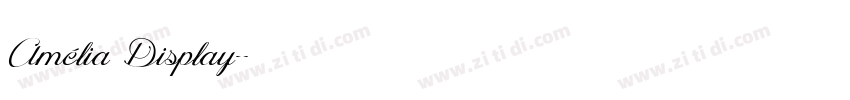 Amélia Display字体转换